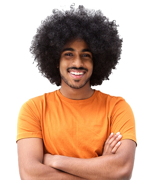 Portrait of a young customer, isolated on white — the people the bank is built for